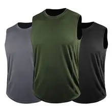 Мужские быстросохнущие жилеты для бега, мужская майка без рукавов, компрессионные трико для спортзала, фитнеса, спорта, лучшие майки для бега