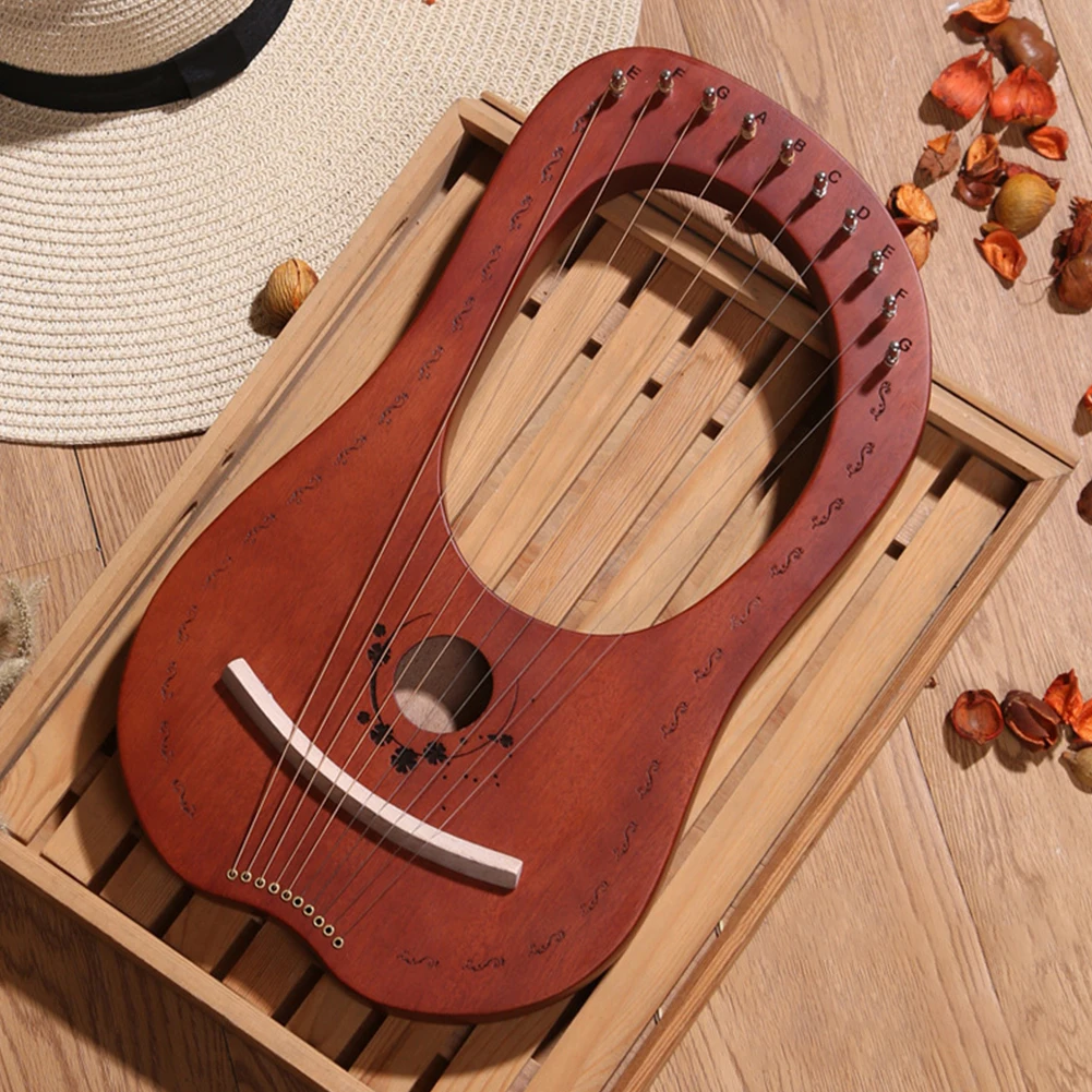 Портативный дорожный детский развлекательный мини 10 16 струнный Профессиональный Lier harp звук вечерние музыкальный инструмент из цельного дерева подарок