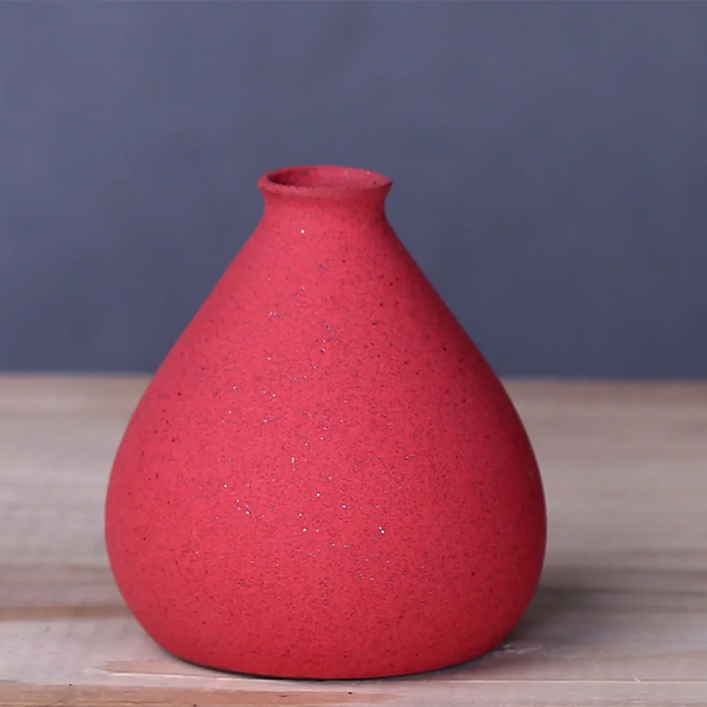 Creative Ceramic Flowers Vase Home Decor Plant Pot Modern Nordic Style Vase Decoration Art Retro Home Garden Craft Ornaments 7