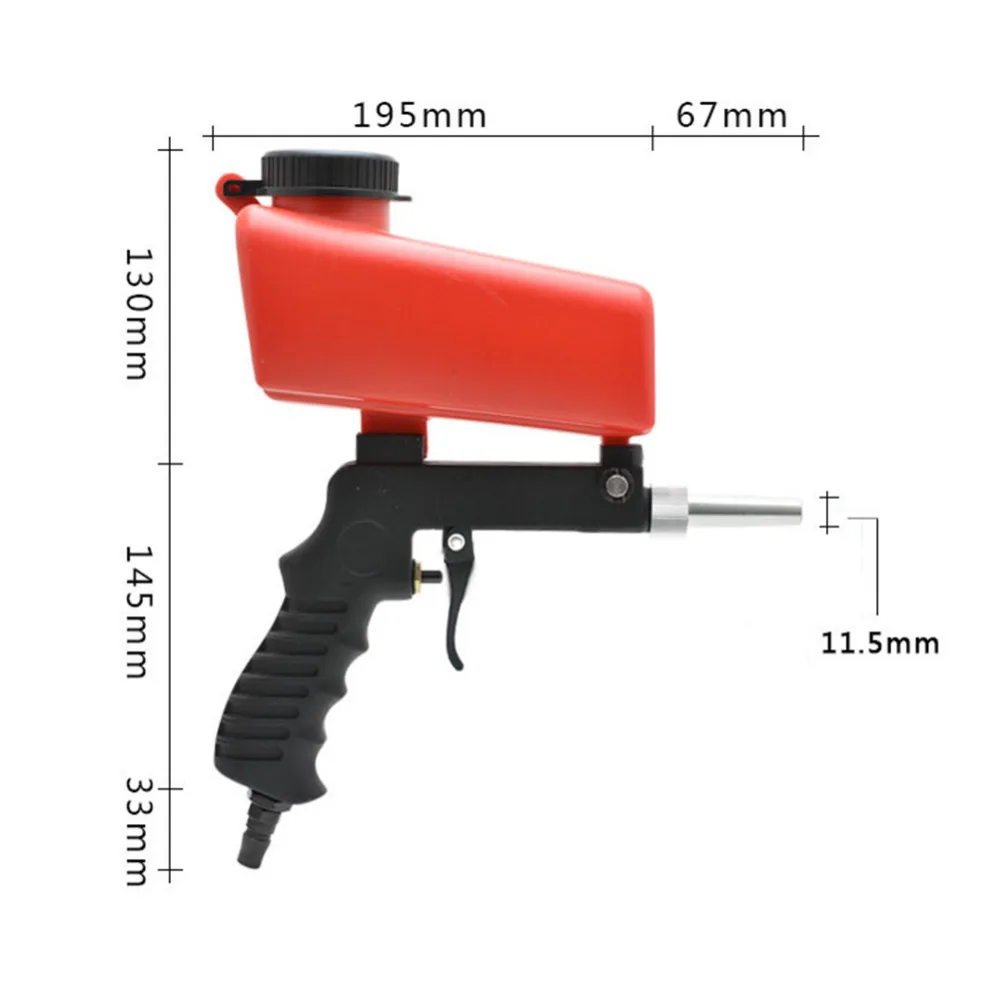 Пневматический Пескоструйный пистолет портативный гравитационный Металл Удаление ржавчины маленькая пескоструйная машина Регулируемый пневматический Пескоструйный пистолет