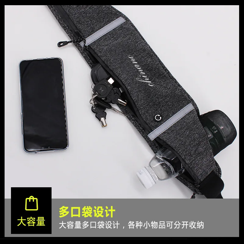 

Sports Waist Pack Running Mobile Phone Bag Men And Women Multi-functional Outdoor Equipment Waterproof Hidden chao bo wang Red B