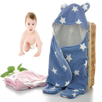 

Baby Bedding Baby Blanket Swaddling Sleeping Bag Neonatal Infant Double-layer Printing Plush Swaddling Baby Blanket