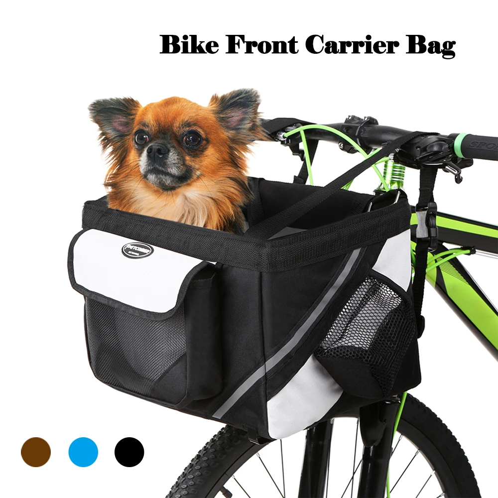 

Cycling Top Tube Frame Front Carrier Bag Bicycle Handlebar Basket Bike Front Box Pet Dog Cat 600D Oxford Fabric Bike Basket