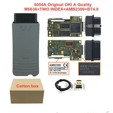 Herramienta de diagnóstico Original 5054a OKI Chip completo, 5054A Keygen, Bluetooth, AMB2300, V5.1.6, 5054A, compatible con protocolo UDS, OBD2