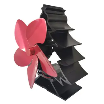 

5 Blades Christmas Tree Heat Powered Stove Fan Log Burner Fireplace Ultra Quiet