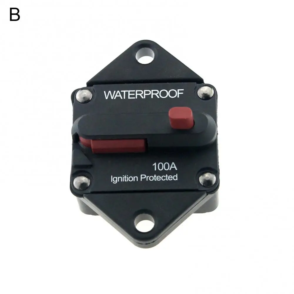 50 100 150 200A Car Vehicle Circuit Breaker 12 24V Fuse Manual Reset Audio In-Line Automatic Recovery