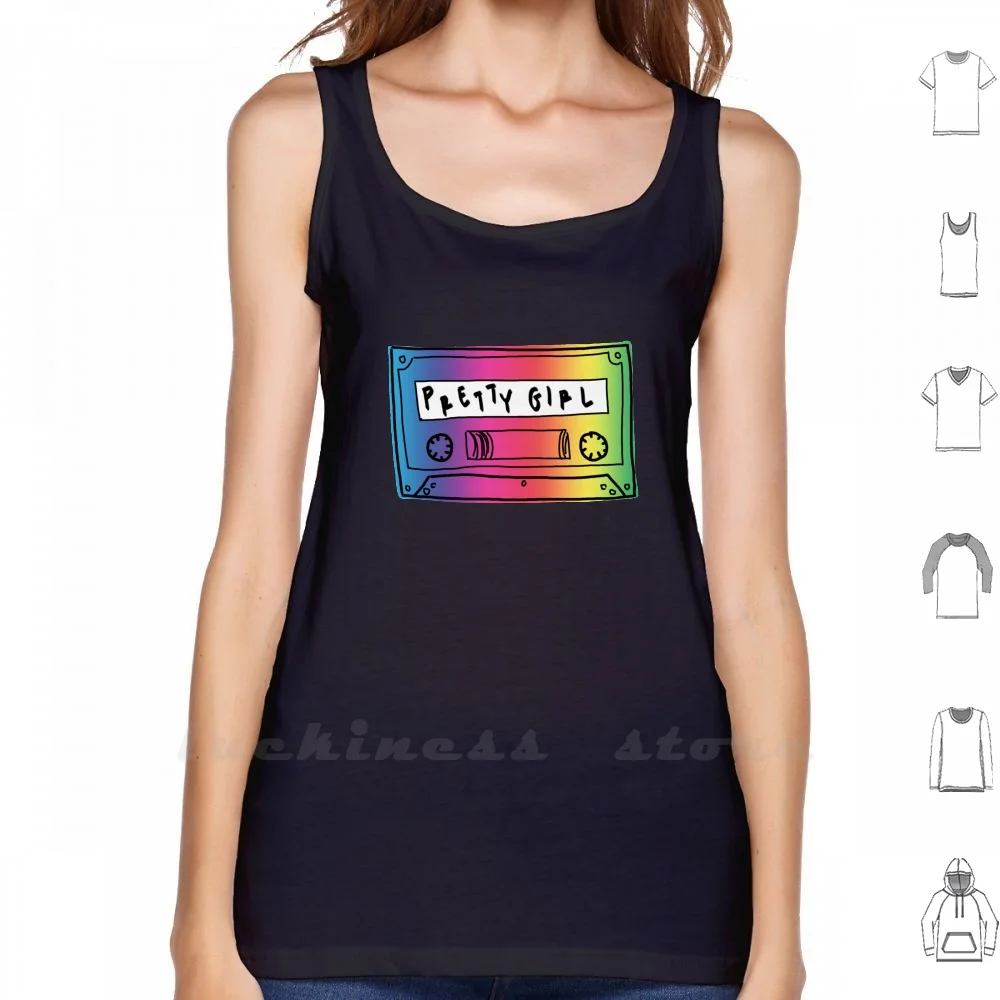 Pretty Girl Mixtape / / Clairo Canotte Gilet 100% Cotone Clairo Pretty Girl Hot Cheetos Rainbow Music