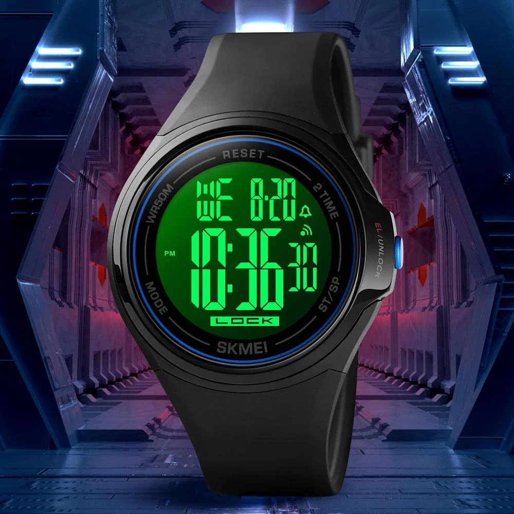 Skmei 1602 Sport Men Watches Science Fiction Style Countdown Waterproof Led  Light Alarm Clock Montre Homme Relogio Masculino - Digital Wristwatches -  AliExpress