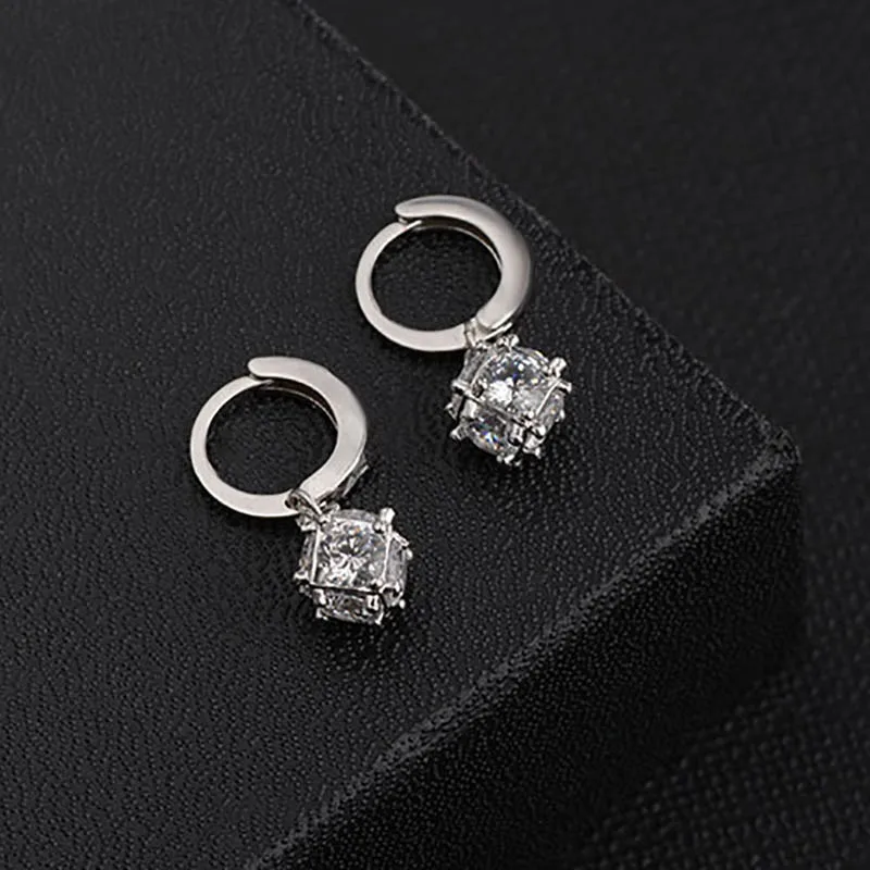 Серьги из драгоценных камней для женщин, серебро 925, ювелирное изделие, снежинка, корейский стиль, ушные капли, женский новогодний подарок, для свиданий, вечерние