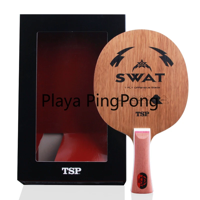 Raqueta de tenis de mesa TSP SWAT, pala de madera de 7 capas, bucle/ataque rápido, Original
