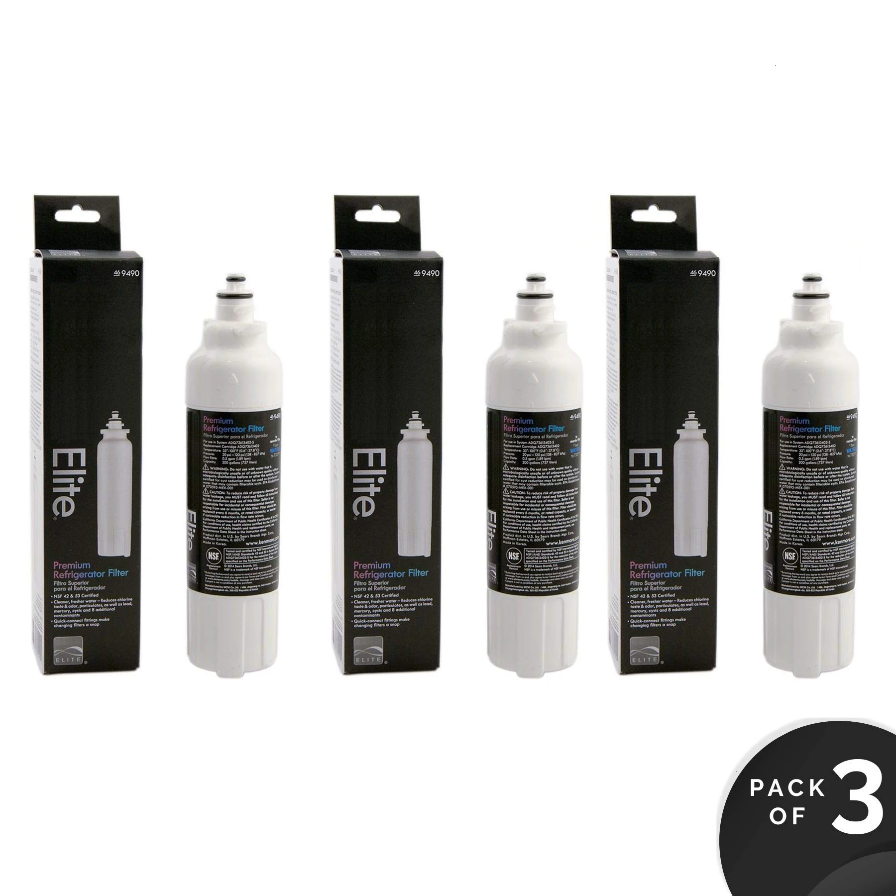 Термоэлектрическая Замена Kenmore Elite 9490/ADQ73613402 200 галлонов 3 Unids/Lote