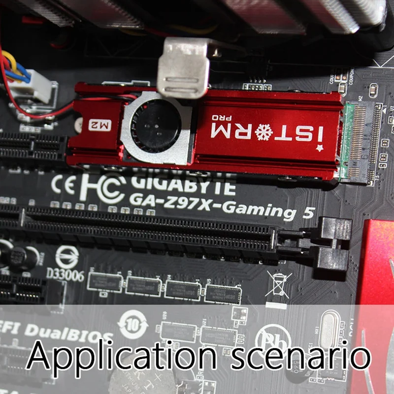 Nvme Ngff M.2 радиатор вентилятор Ssd алюминиевый лист теплопроводность кулер Кремниевая пластина Вентилятор охлаждения Радиатор