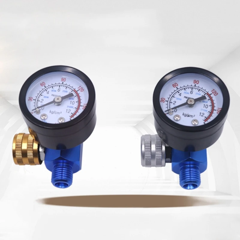 1/4” Spray Paint Gun Air Pressure Regulator Pressure Gauge 0 to 180 PSI