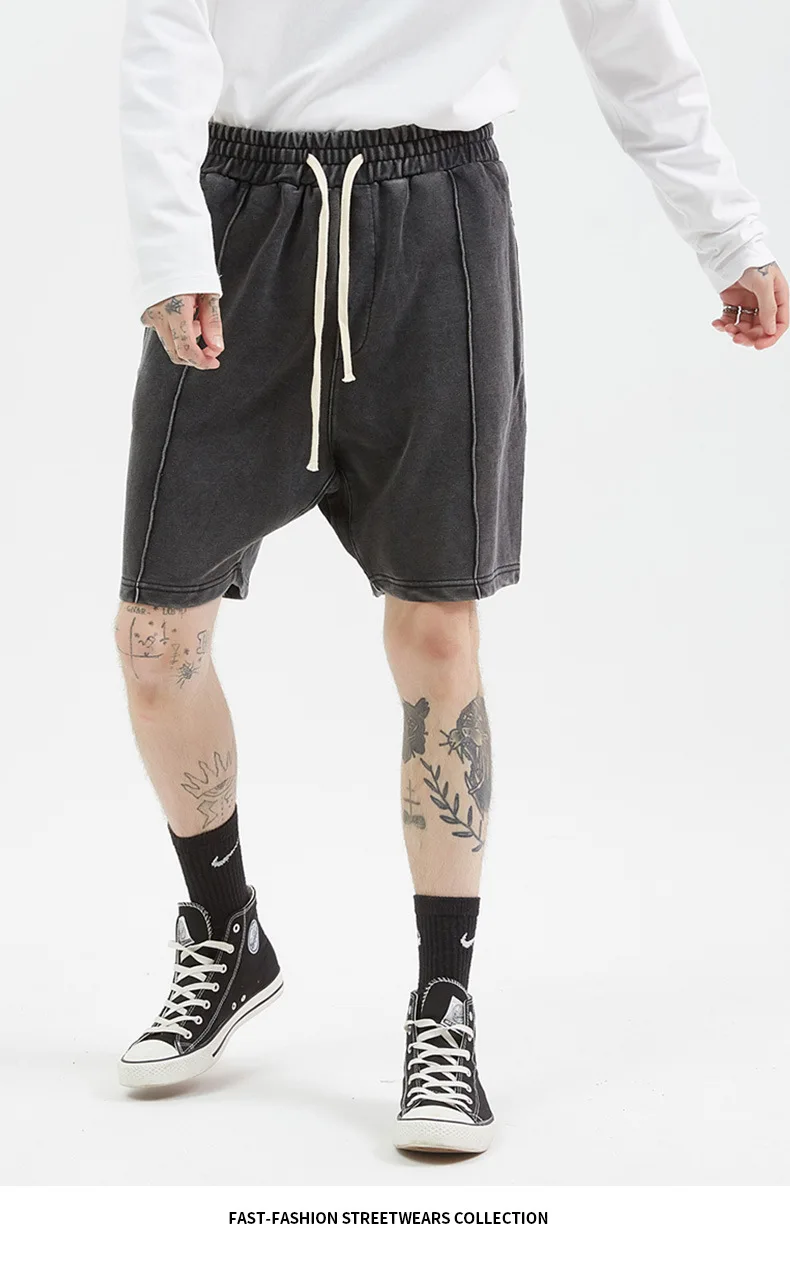Весна и лето стиль жареный Цвет шнурок хлопок молния прямые трубы мужские шорты