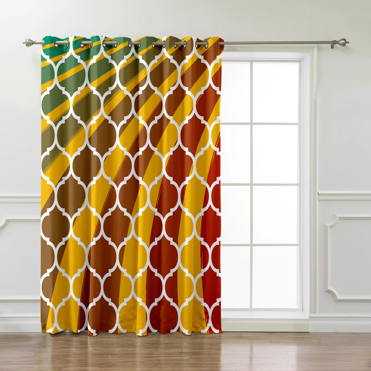 Moroccan Floral Gradients Abstract Color Window Treatments Curtains Valance Room Curtains Large Window Window Curtains Dark