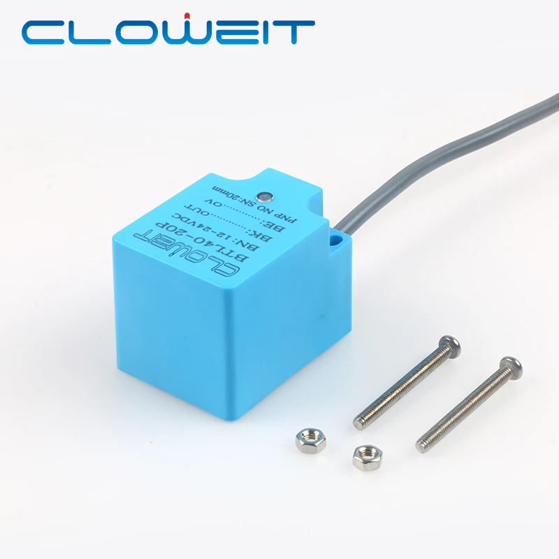 Маслостойкий квадратный Индуктивный бесконтактный датчик BTL40 cloicht IP68 20 мм для
