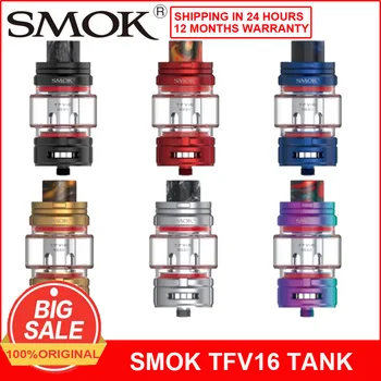 

Original SMOK 9ml TFV16 Tank Electronic Cigarette Atomizer 510 thread with 0.6 0.8 Mesh Coil Vaporizer VS TFV12 Prince Tank Vape