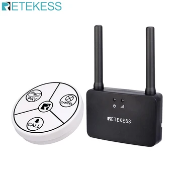 

Retekess Self-Powered Waterproof Call Button+Signal Amplifier Pager Waiter Calling System Wireless Calling Cafe Restaurant