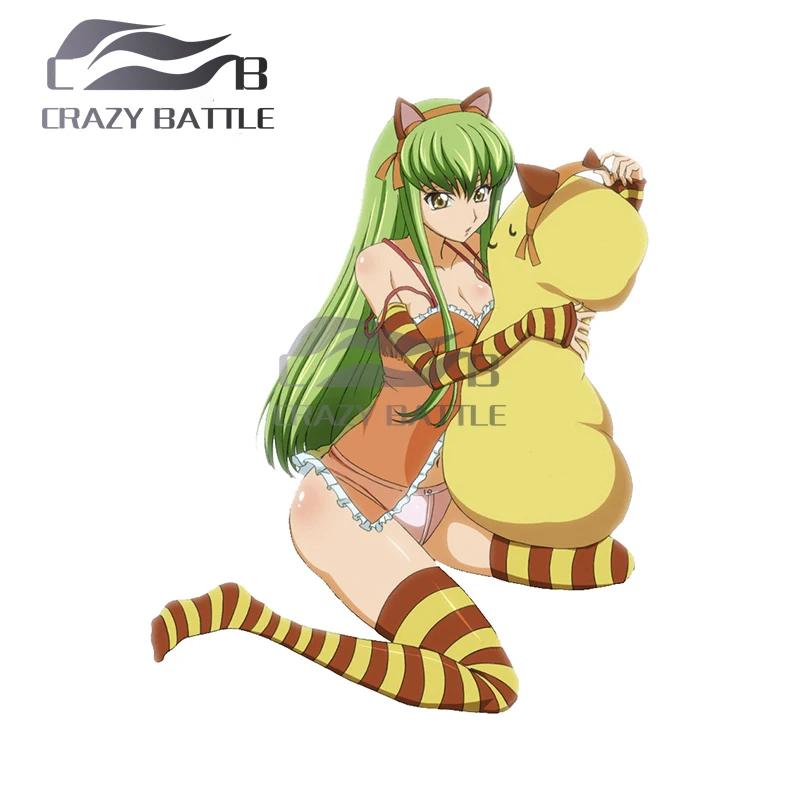 Crazy Battle 13 x 10.3cm Code Geass Car Stickers Personality Decals Waterproof Vinyl Funny Anime Accessories Scratch-Proof | Автомобили и