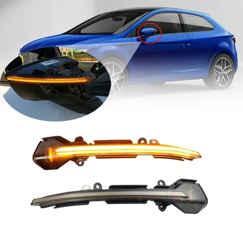 

For Seat Leon III Mk3 5F 13-18 Ibiza KJ Mk5 V Arona 17-18 Car LED Mirror Indicator Dynamic Turn Signal Light