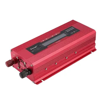 

Car Solar Inverter DC 12 to AC 230V Digital Display Converter Red US Type Overload Protection Digital Sine Wave Converter
