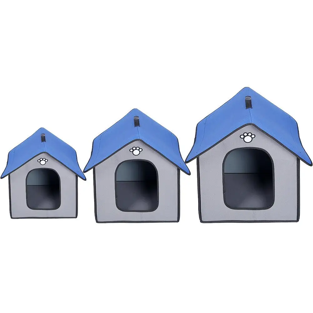 Foldable Warm Dog House Rainproof Waterproof Kennel Cattery With Removable Inner Pad For Pets Indoor Outdoor Sleeping | Дом и сад