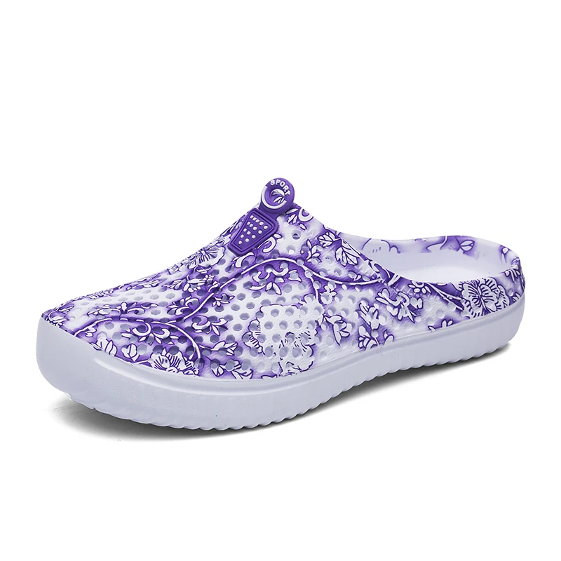 Purple White Damyuan/Женская обувь; пляжные шлепанцы; женские летние сандалии; домашние тапочки на плоской подошве; женские нескользящие сандалии для прогулок; коллекция года - Цвет: Purple White