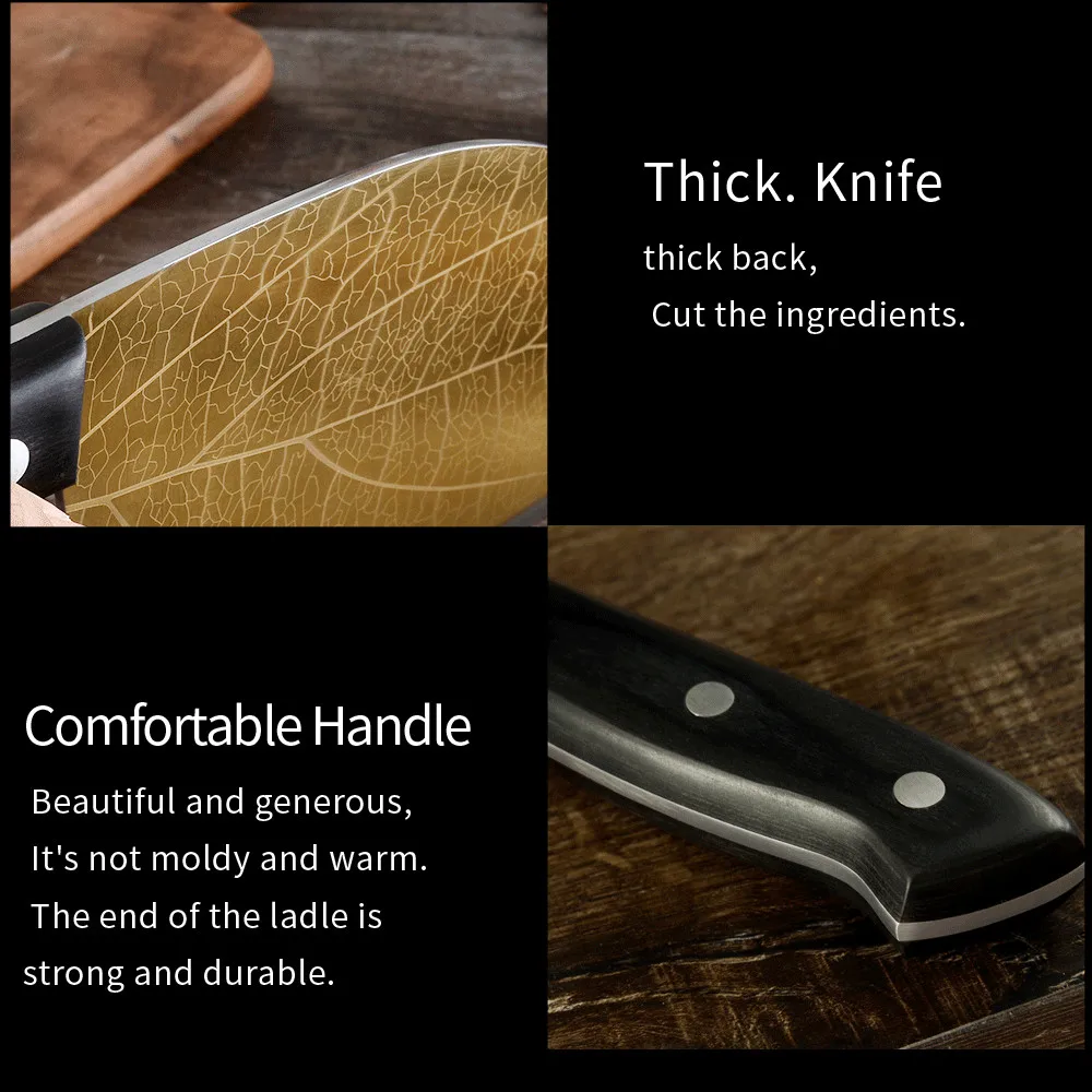 半圆镭射浅色叶纹屠夫刀4CR13英_10