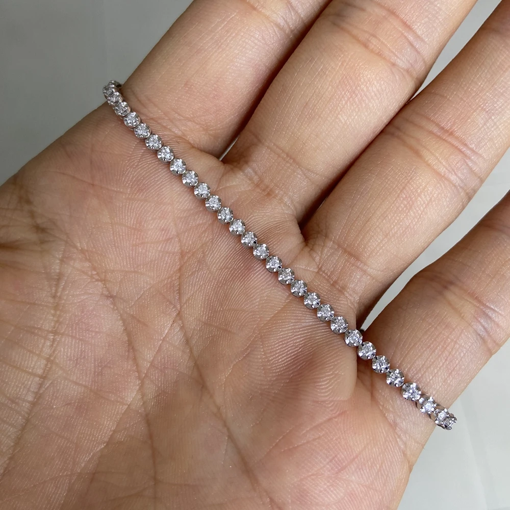 Sazuna Jewellers Alphabet H Charm Diamond Bracelet For Women - 1