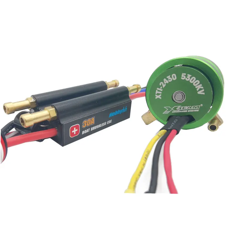 Бесщеточный двигатель Hobbyhh 30A для лодки 2430 5300kv подходит 40 см Рекомендуемая