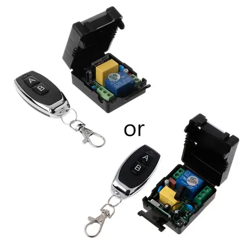 220V 10A 1CH RF 433MHz Wireless Remote Control Switch Receiver Module + Transmitter Kit For Intelligent Home
