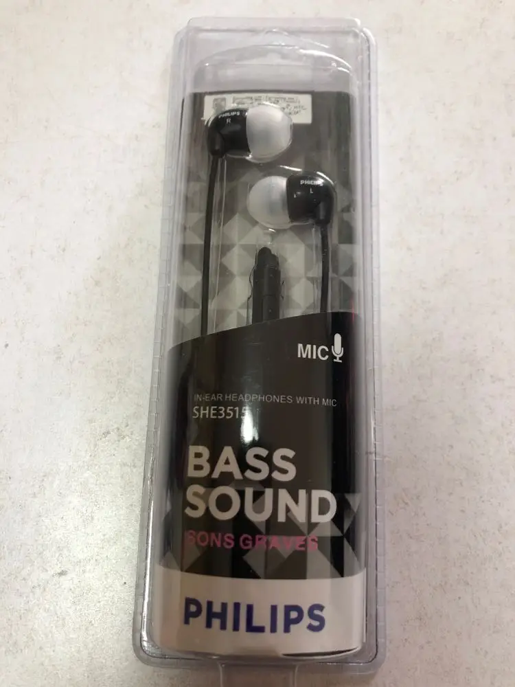 Philips SHE3515 внутриканальная музыка, MP3, мобильный телефон, компьютерная гарнитура
