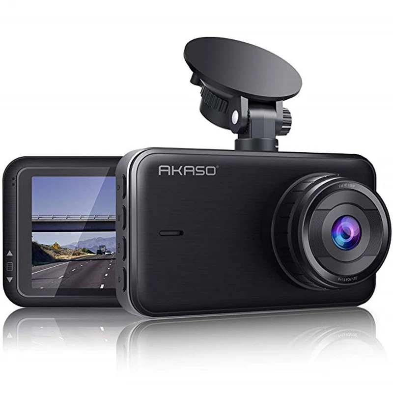 Видеорегистратор AKASO C320 1080P FHD IPS экран 3 дюйма видеорегистратор с широкоугольным