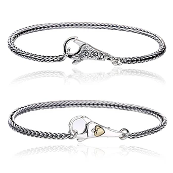 

Baofu New Original 925 Sterling Silver Bracelet Retro Style Love Flower Suitable For Couple Party Bracelet DIY Exquisite Jewelry