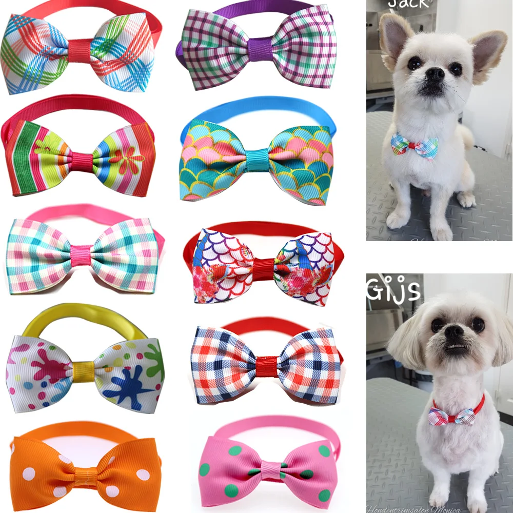 font b Pet b font Accessories New Style Colorful Puppy Dog Grooming Bow Tie Adjustable