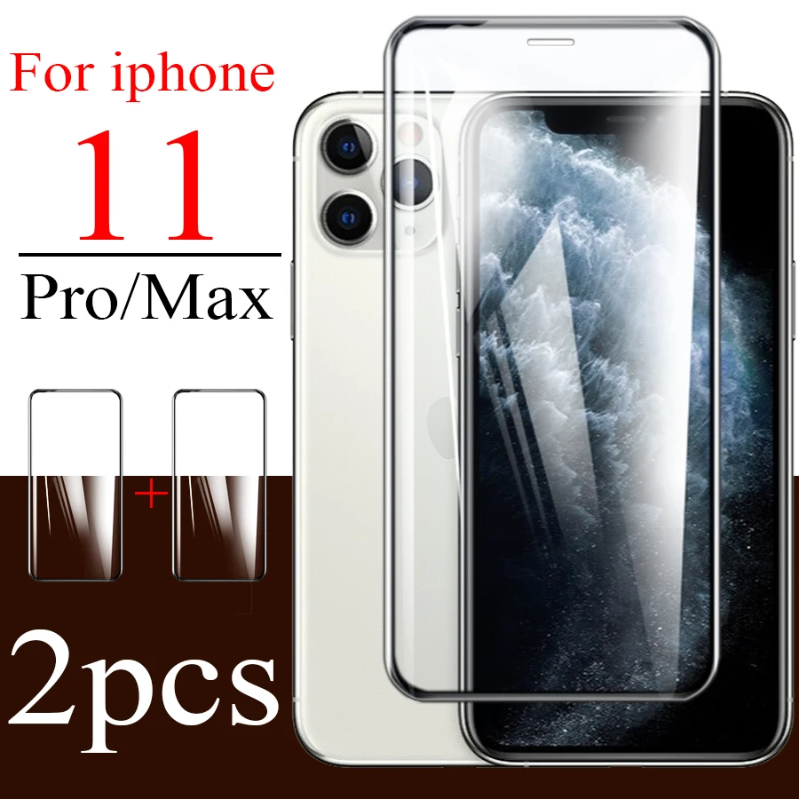 Защитное стекло для iPhone 11 Pro max защитная пленка из закаленного стекла 9h lp11 I phone 11 2 шт