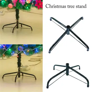 

30/40/60CM Foldable Christmas Tree Stand Base Metal Rack Accessories Xmas Decorative Tree Stand Support Bracket Hole 1.9/3.2CM