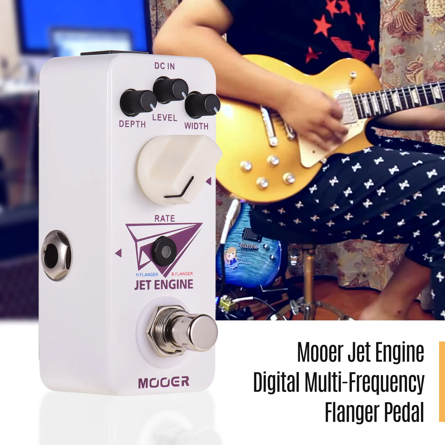 Mooer Jet Engine Digital multi-частота Flanger педаль эффектов для электрогитары True Bypass Micro серии компактная педаль
