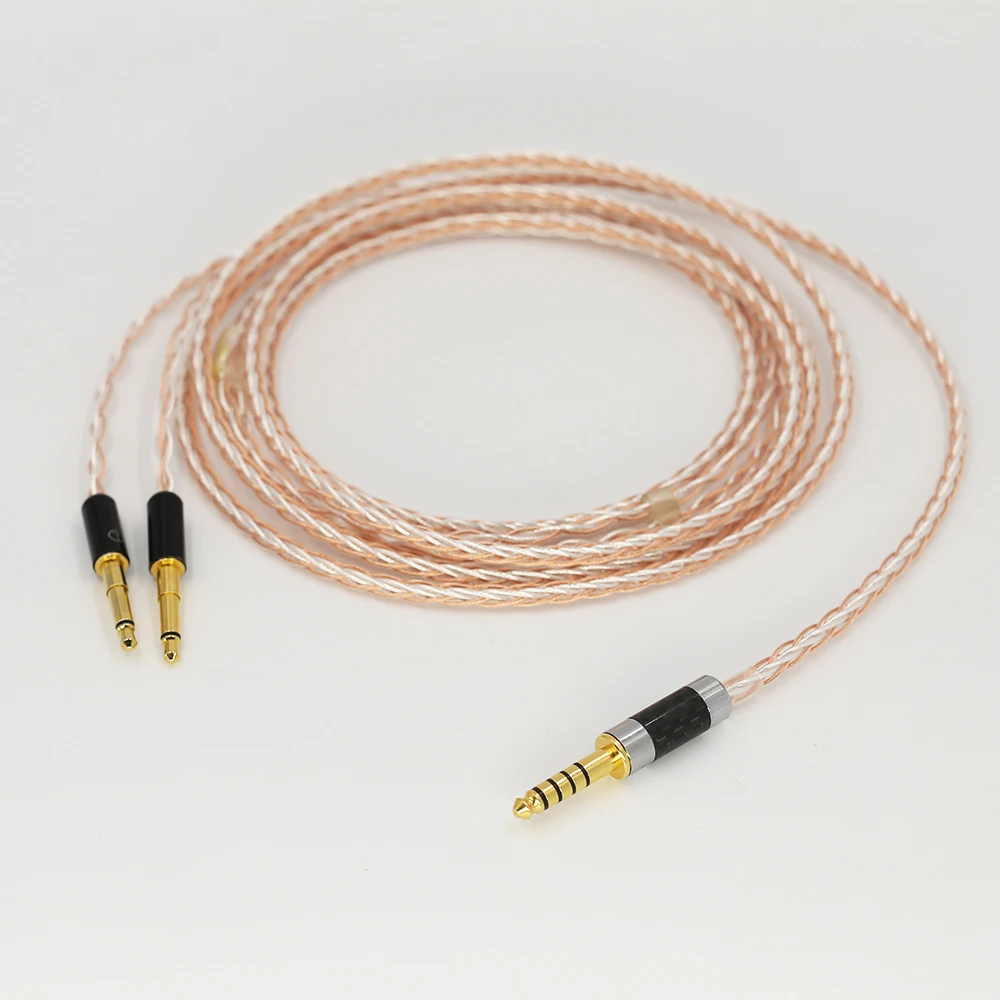 Hight Quality 8cores Headphones Cable 3 5 stereo Audio Plug Audio Upgrade Cable For Meze 99 Classics Focal Elear