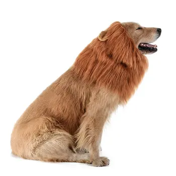 

Pet Costume Cosplay Lion Mane Wig for Dog Halloween Christmas Clothes Fancy Dress Lion Wig for Medium to Large Size Dog