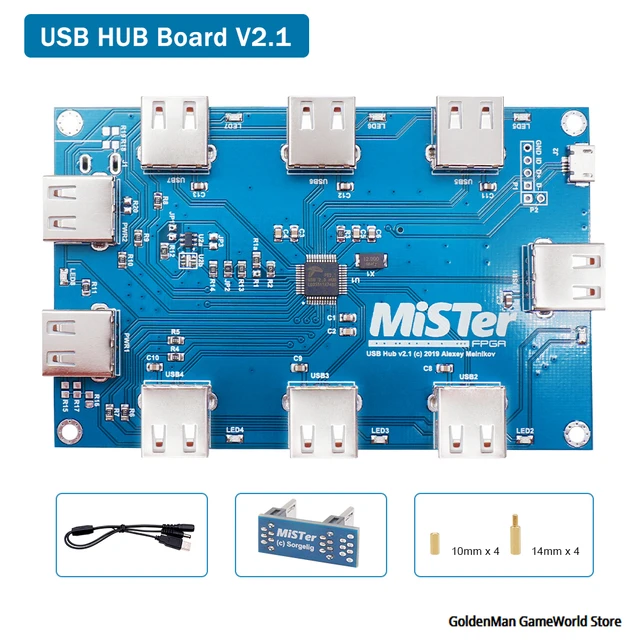 Ikke nok Sprællemand hørbar Mister Usb Hub V2.1 Board 7 Usb Ports For Mister Fpga - Accessories -  AliExpress