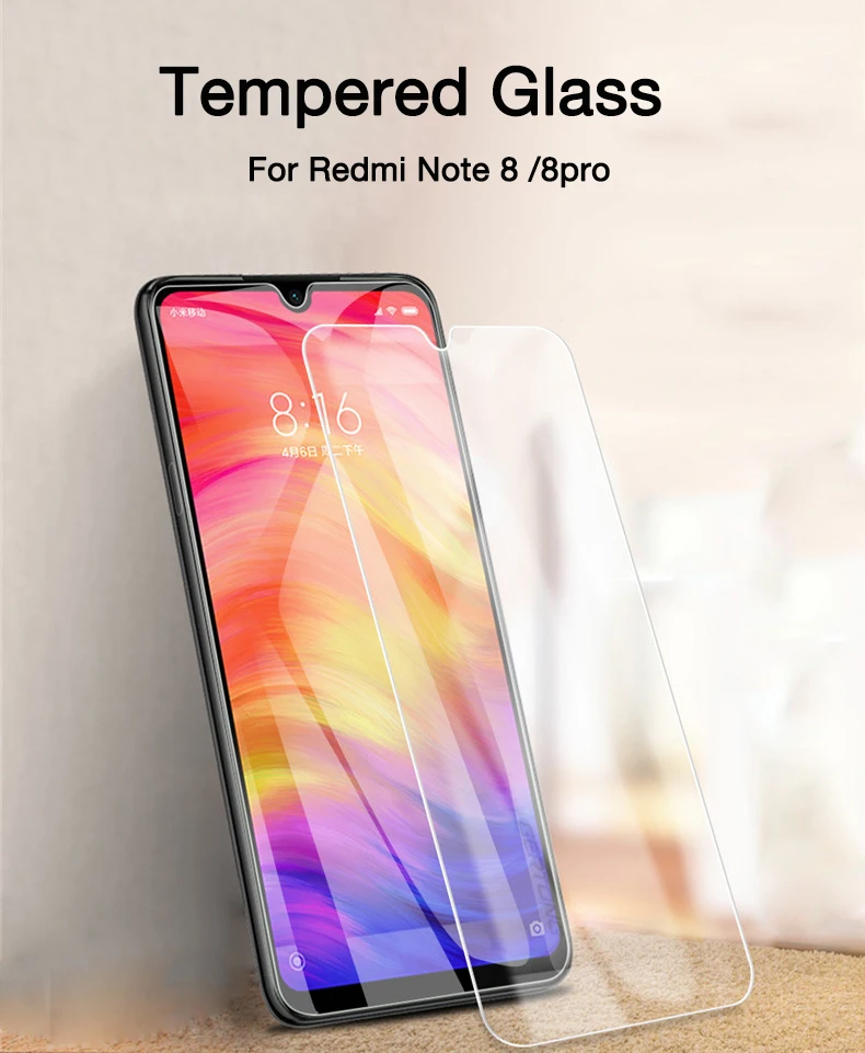 CAFELE Защитная пленка для экрана для Xiaomi Redmi Note 8 Pro, закаленное стекло для Redmi Note 8, ультратонкая HD Прозрачная 2.5D пленка с закругленными краями