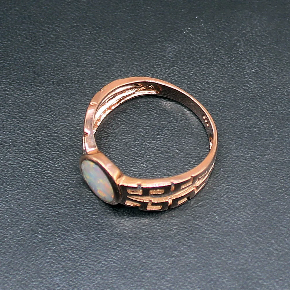 Gemstonefactory Jewelry Big Promotion Single Unique 925 Silver Mystical White Opal Women Girls Gifts Band Rings 7# 20214424