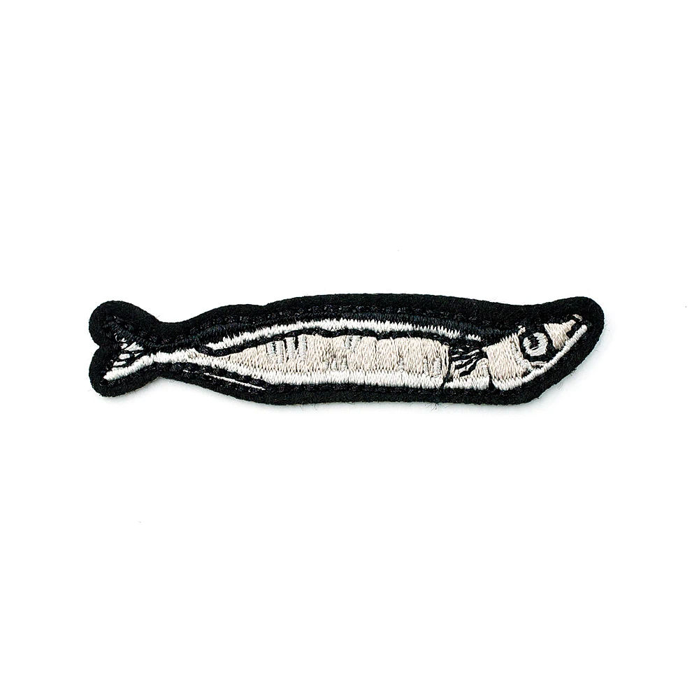 Fish Size:1.4x6.6cm Patch for Clothing Iron on Embroidered Sewing Applique Cute Fabric Badge DIY Apparel Accessories images - 6