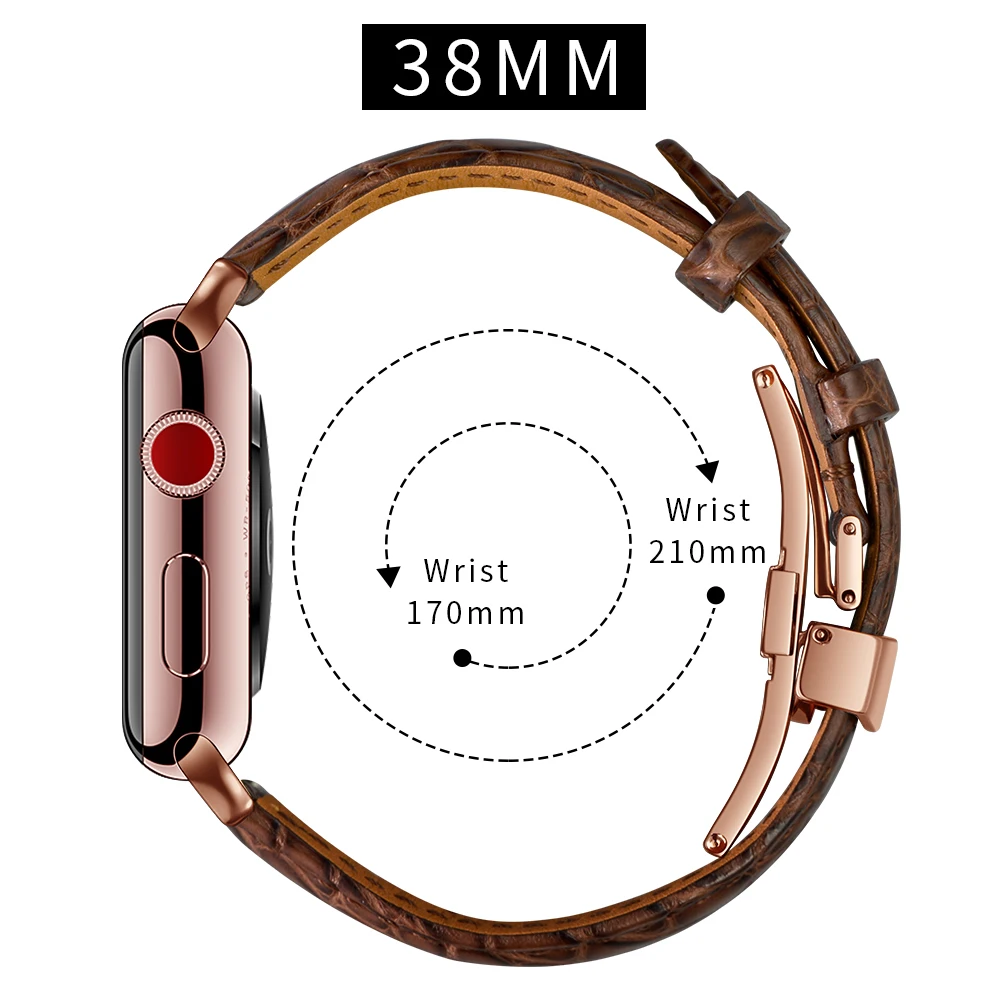 Круговые линии крокодил натуральная кожа ремешок для Apple Watch 38, 42 мм, версия наручных часов iwatch, ремешок наручные часы, аксессуары