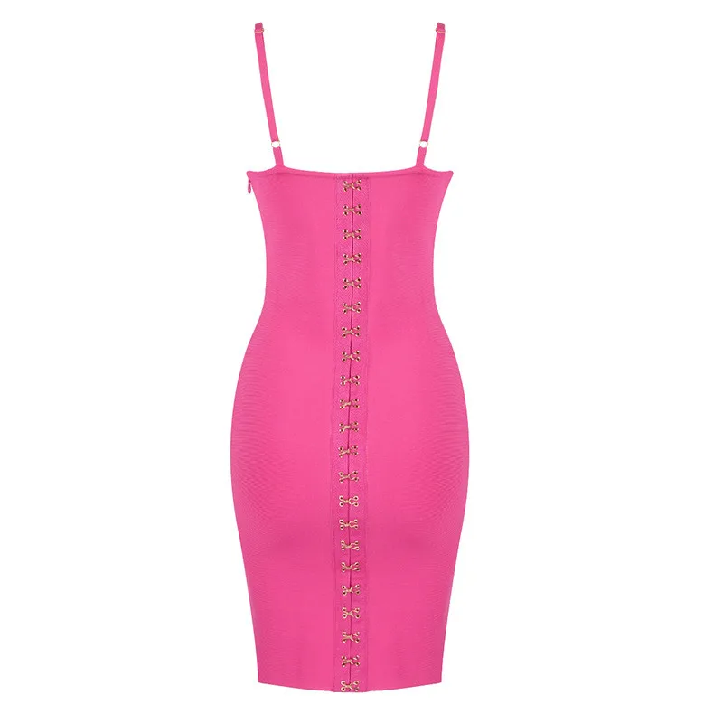 2019 New Bandage Dress Women Party Night Club V Neck Spaghetti Strap Bodycon Sexy Ladies Dresses Autumn Clothes Elegant Vestidos