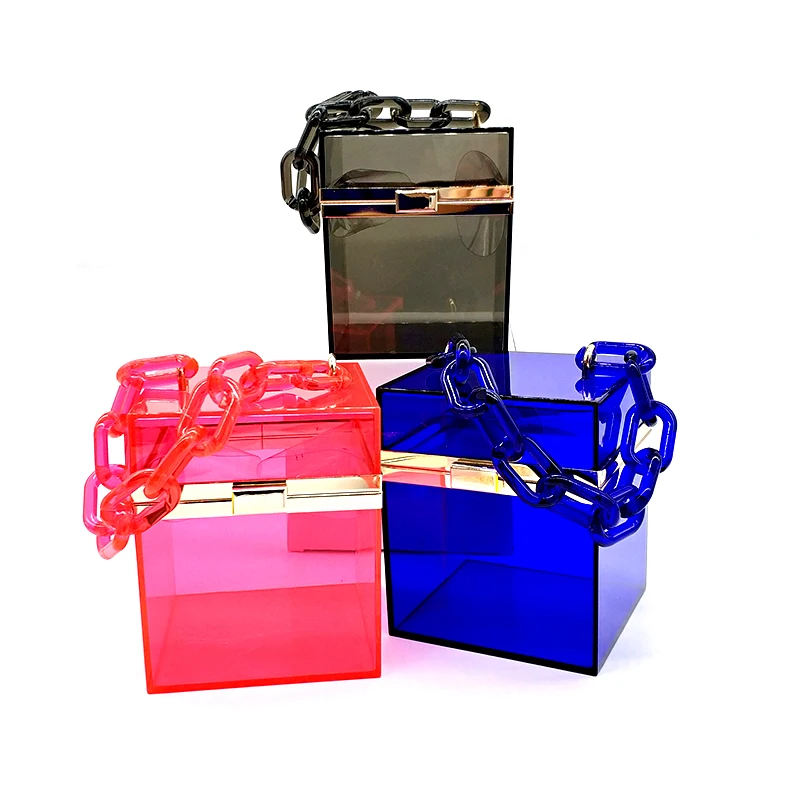 clear hard plastic purse