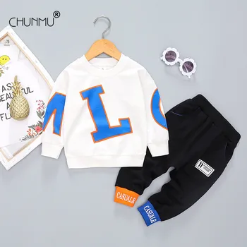 

Toddler Boys Clothes Spring Autumn Kids Boys Clothes Solid Sport Top Pant Outfit Children Clothing Suit For Boys Clothing Set