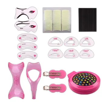

9 Types Eyebrow Eyeliner Stencil Eyelash Card Set Eye Shadow Makeup Tools Kit Drawing Guide Eye Brow Molds