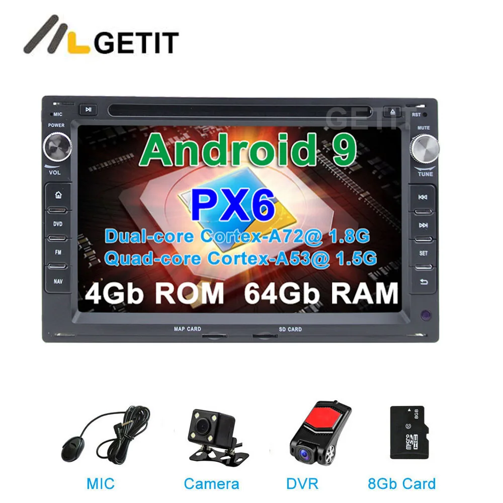 DSP 64G PX6 Android 9 Car DVD Player for VW/Volkswagen/GOLF/POLO/TRANSPORTER/Passat b5 Auto Multimedia Radio Video Player GPS
